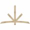 Ekena Millwork Alberta Rough Sawn Timber Gable Bracket, Douglas Fir, 72"W x 45"H x 2"D x 4"F, 15/12 Pitch GBW072X45X0204ALB00RDF - alternate 1